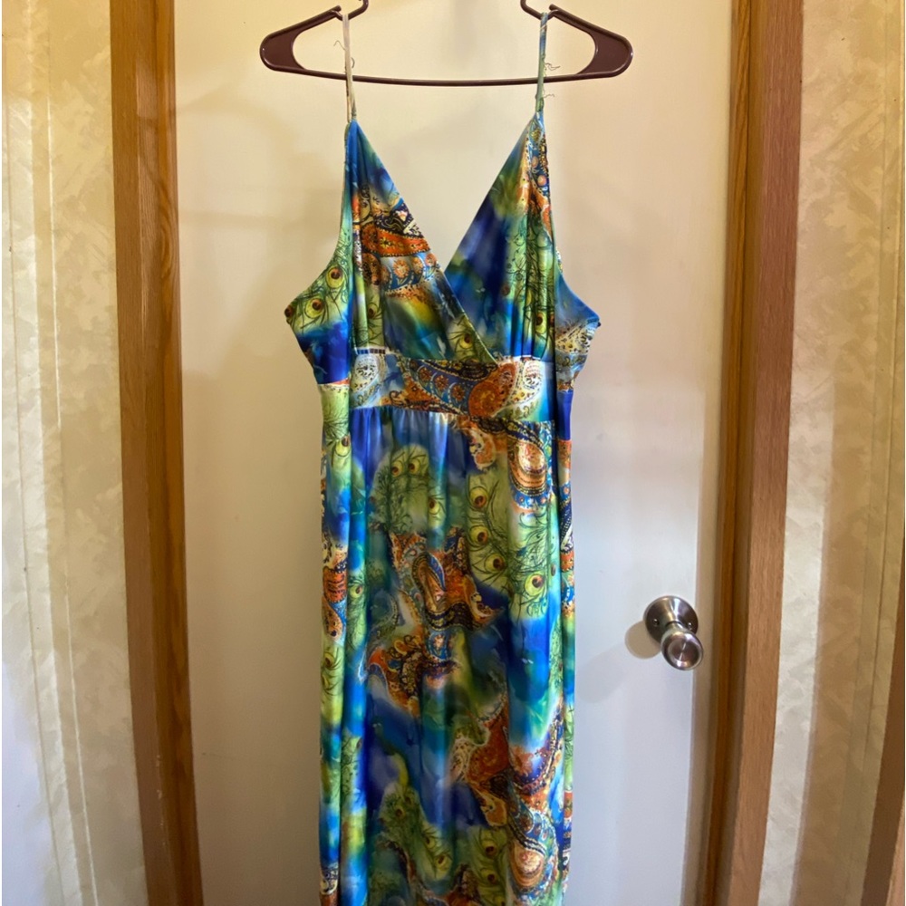 Estimate size XXL MAXI sundress in bright colors.